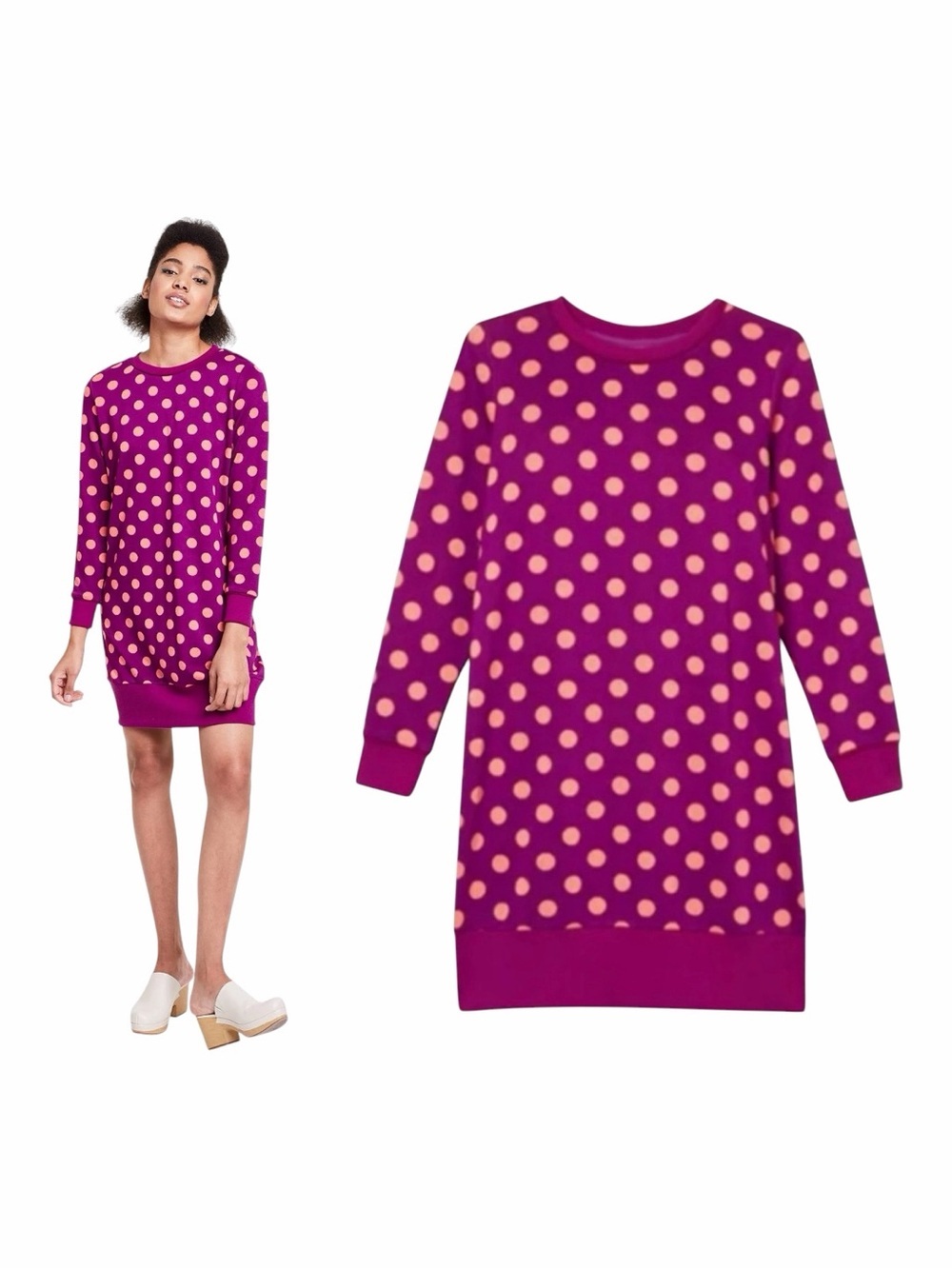 NWT! Victor Glemaud × Target Polka Dot Long Sleeve Tunic Dress. Size Medium.